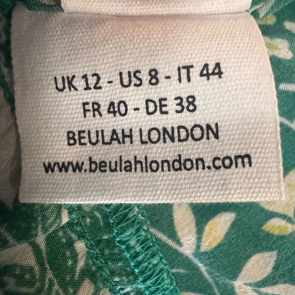 Beulah Elena Tree of Life Green Silk Wrap Skirt - Picture 5 of 12